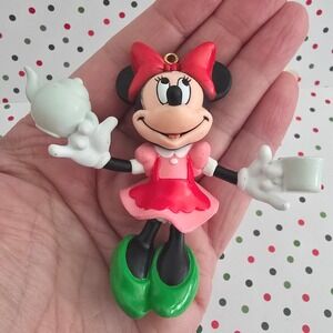 Disney Minnie Mouse Christmas Ornament Coffee Tea Cup Figurine